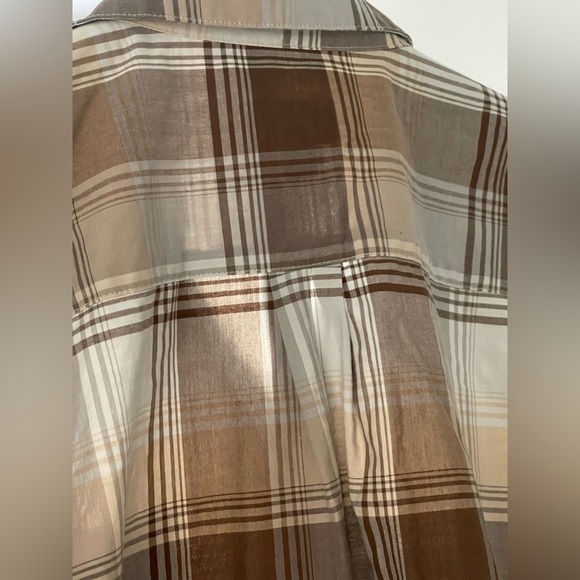 Patagonia | Men’s Organic Cotton Brown Plaid Button Down Shirt Front Pocket - Picture 4 of 4